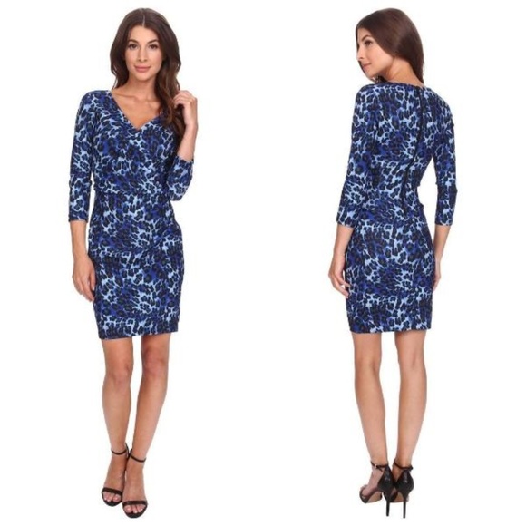NYDJ Dresses & Skirts - NYDJ Monique Cheetah Print Wrap Slimming Dress 12